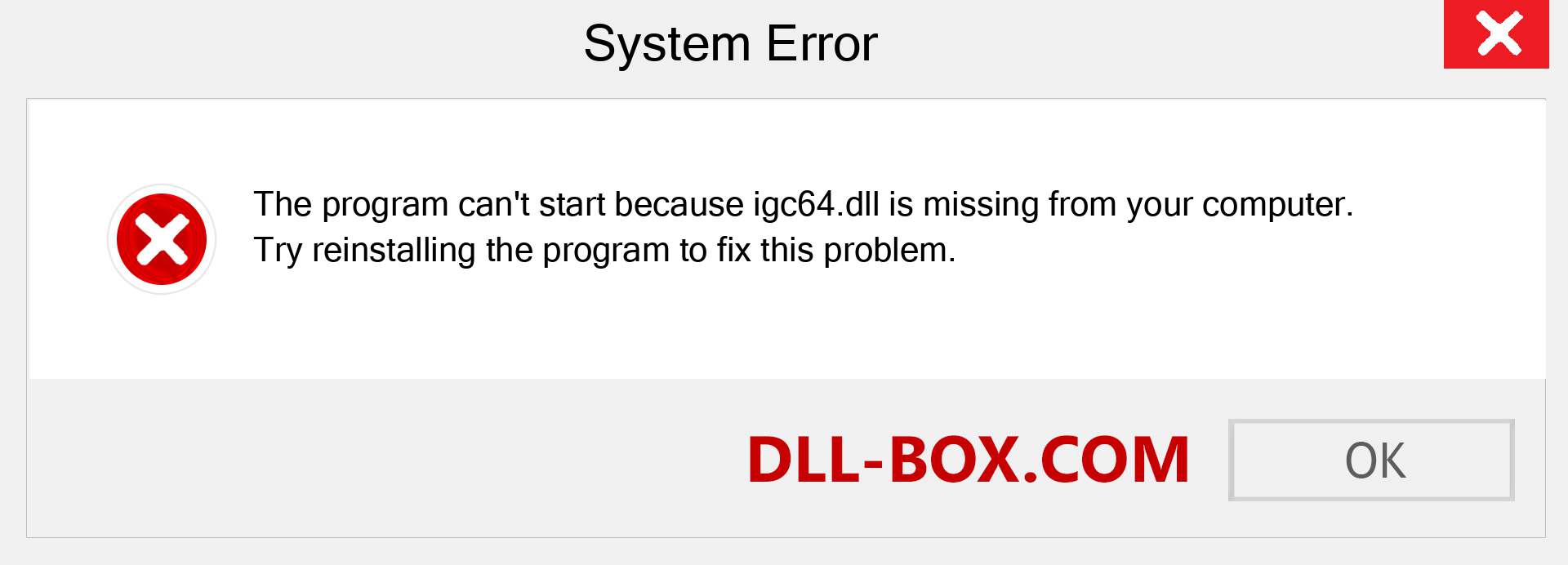 igc64.dll file is missing?. Download for Windows 7, 8, 10 - Fix  igc64 dll Missing Error on Windows, photos, images